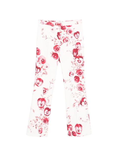 GIAMBATTISTA VALLI floral cropped trousers