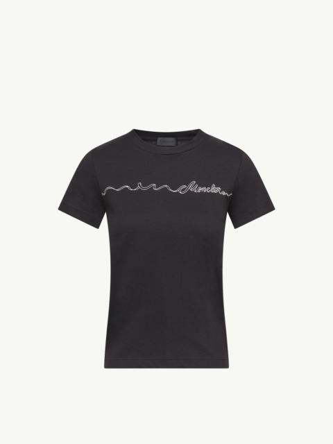 Moncler Ribbon Logo Cotton T-Shirt