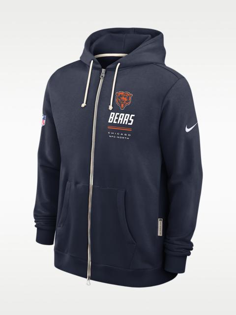 Nike Chicago Bears Sideline Standard Issue Men's Nike Dri-FIT NFL Full-Zip Hoodie