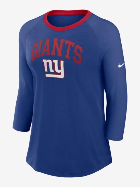 Nike New York Giants Women's Nike NFL 3/4-Sleeve T-Shirt