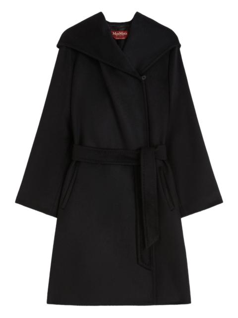 Max Mara hooded belted coat