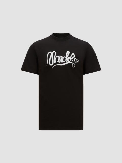 Moncler Calligraphy Logo Cotton T-Shirt