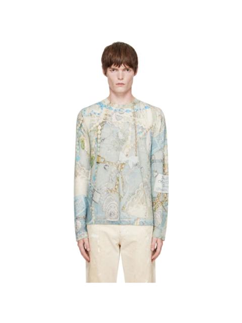 Acne Studios Multicolor Long Sleeve Print T-shirt