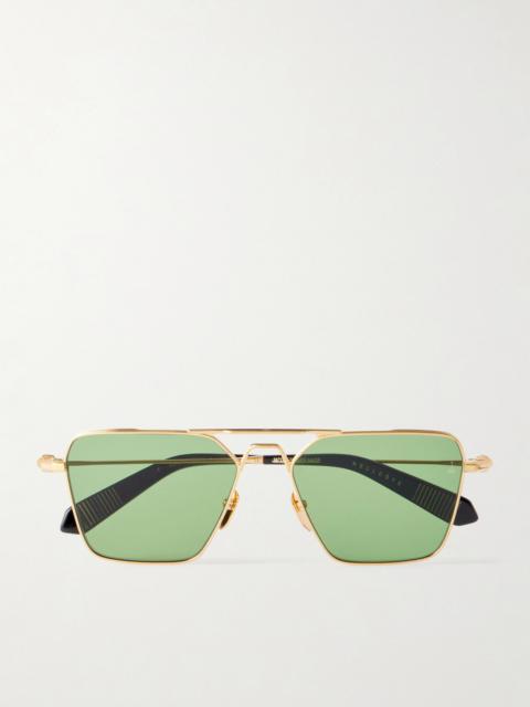 JACQUES MARIE MAGE Nick Fouquet Nellcôte Square Frame Metal Sunglasses