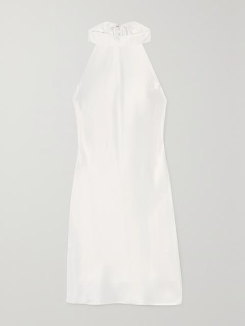 GALVAN Satin Halterneck Mini Dress