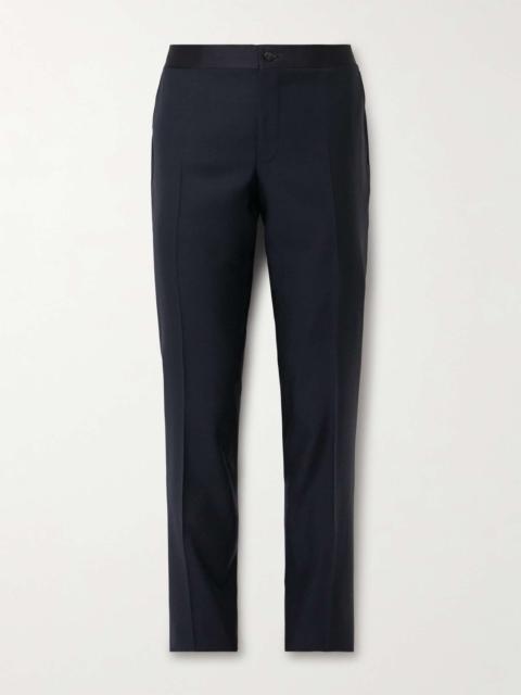 Canali Slim-Fit Satin-Trimmed Wool Tuxedo Trousers