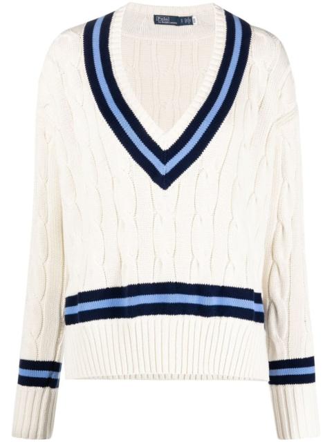 Polo Ralph Lauren cable-knit cricket jumper