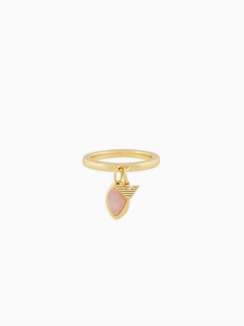 EMPORIO ARMANI PINK QUARTZ CENTER FOCAL RING