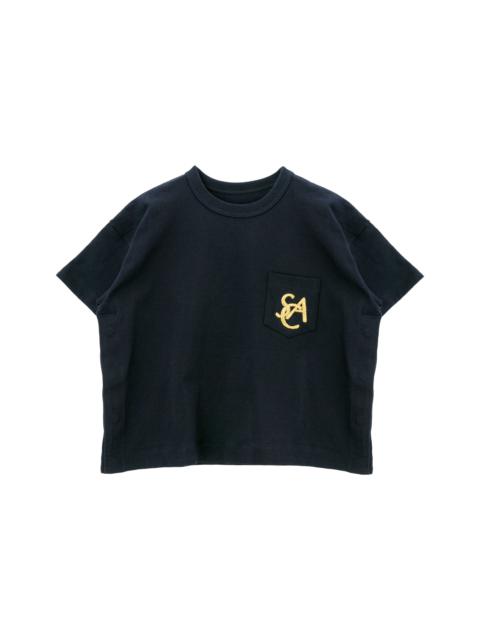 sacai Emblem Cotton Jersey T-Shirt