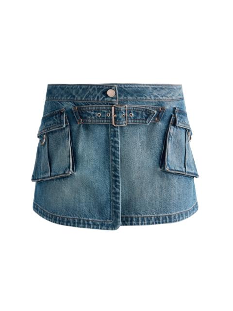 Alice + Olivia BRANDY CARGO DENIM SKIRT