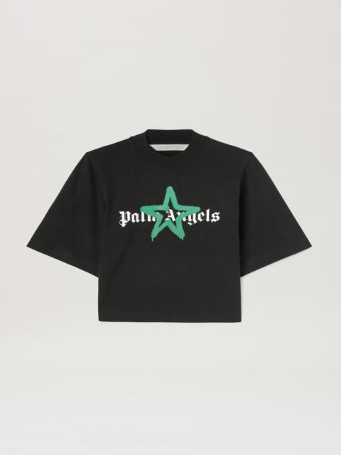 Palm Angels Star Sprayed Cropped T-shirt