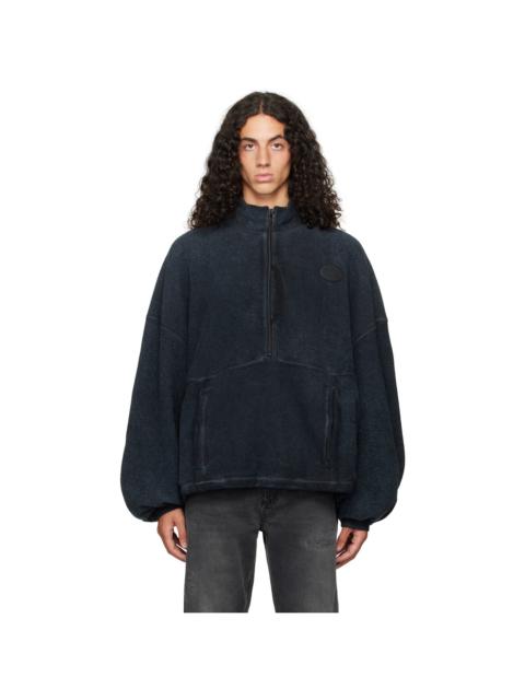 Blue Half-Zip Sweatshirt