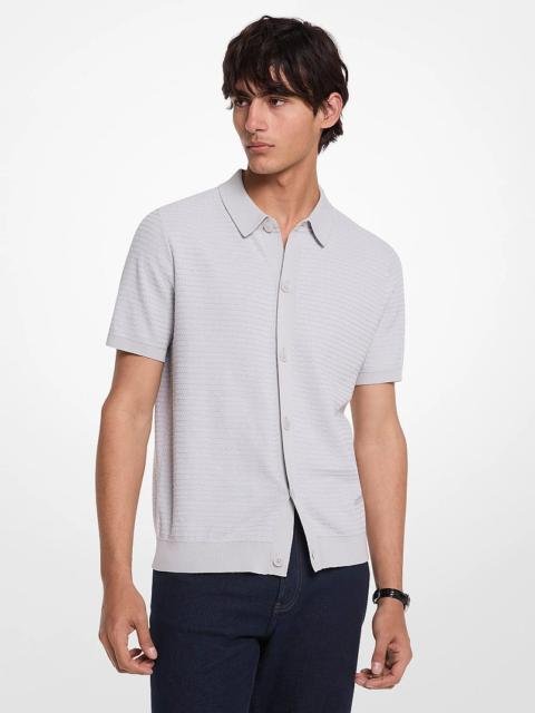 MICHAEL KORS Cotton Tuck Stitch Shirt