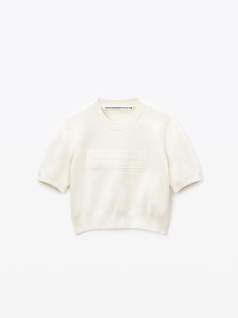 SWEATER TEE IN RIBBED CHENILLE