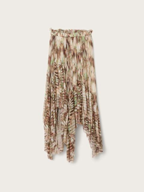 ALLSAINTS DANAE ASYMMETRIC TIERED MIDI SKIRT