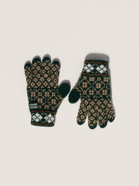 Miu Miu Wool and cashmere gloves