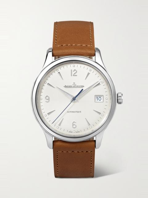 Master Control Date Automatic 40mm stainless steel and leather watch