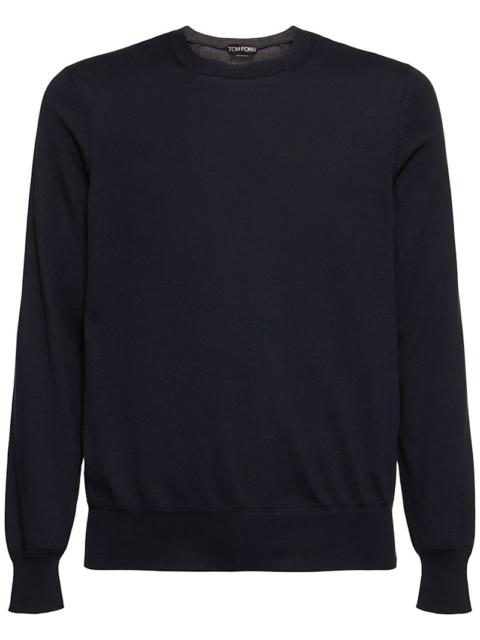 TOM FORD Pure cotton l/s crewneck knit sweater