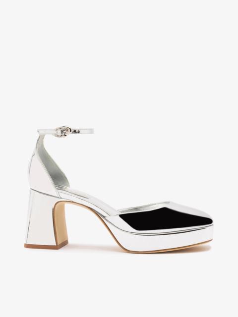 Larroudé Ari Verona Low Pump In Silver Specchio
