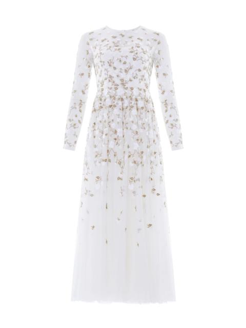Needle & Thread Trailing Roses Long Sleeve Ankle Gown