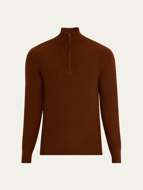 Vince Men's Plush Cashmere Quarter-Zip Sweater