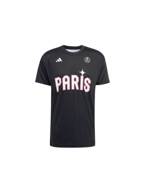 adidas adidas Paris Warm Up Short Sleeve Jersey Men Black