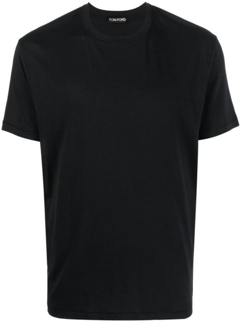 Crew-neck Cotton-lyocell T-shirt