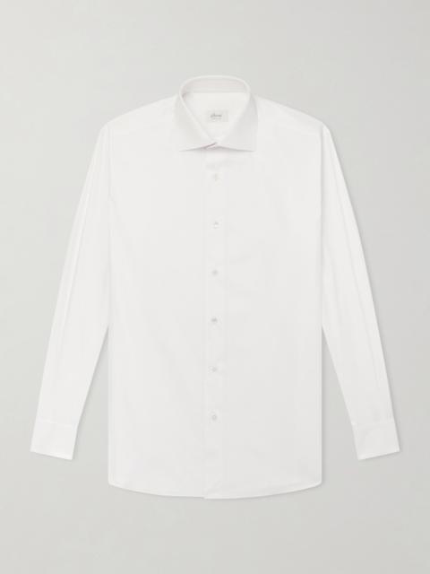 Brioni Cutaway-Collar Cotton-Poplin Shirt