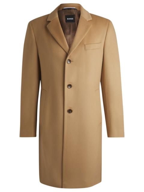 BOSS SLIM-FIT COAT IN WOOL AND CASHMERE