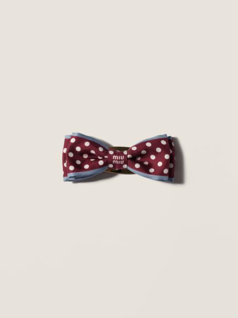 Miu Miu Twill hair clip