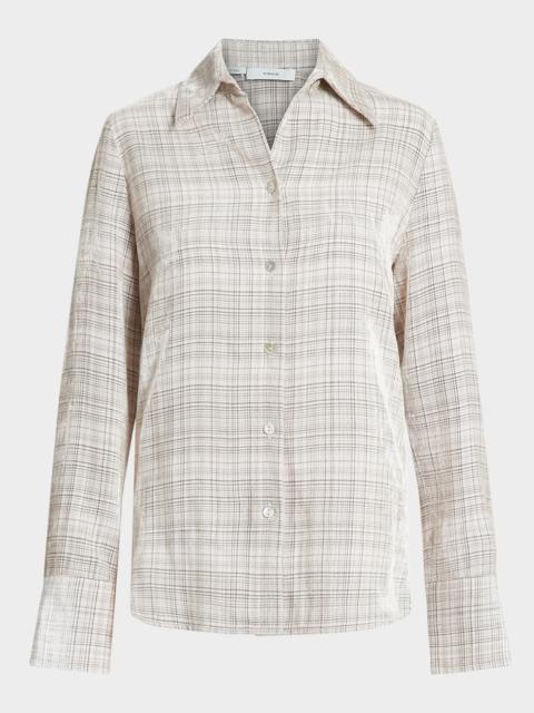 Plaid Button-Front Shirt