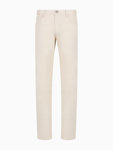 GIORGIO ARMANI Regular-fit, five-pocket trousers in stretch cotton