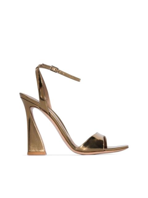 Aura 105mm patent-leather sandals