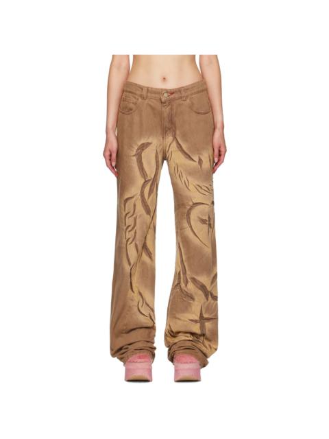 MASHA POPOVA SSENSE Exclusive Brown Boyfriend jeans