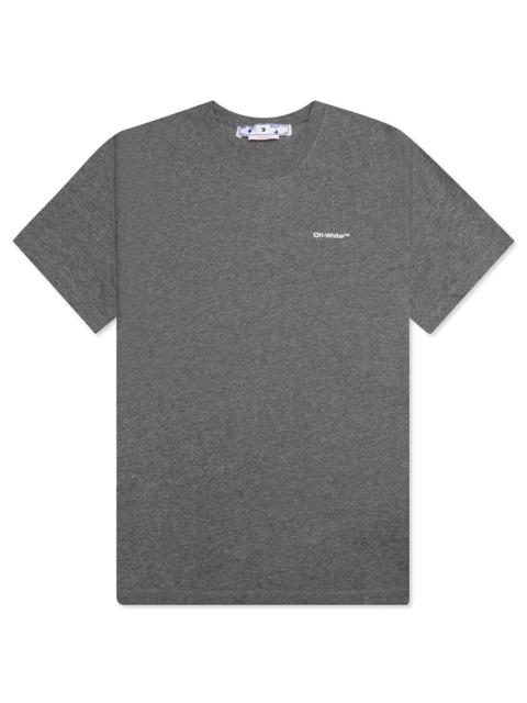 Off-White OFF-WHITE C/O VIRGIL ABLOH WAVE OUTL DIAG SLIM S/S TEE - MELANGE GREY