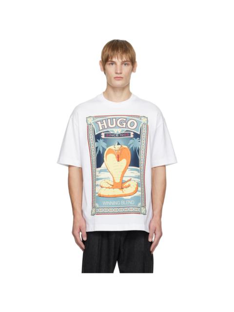 【関税込み】Hugo ホワイト Cobra Tシャツ HUGO White Cobra T-shirt | REVERSIBLE