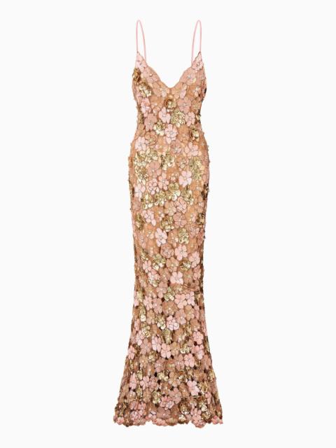 LoveShackFancy Fleurina Sequin Floral Maxi Dress