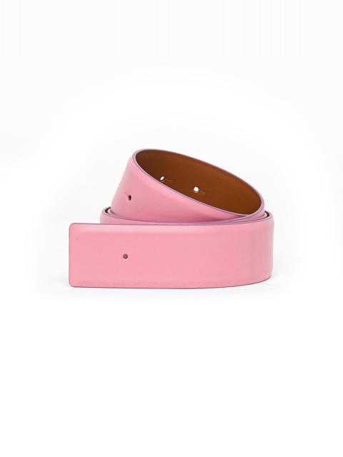 Santoni Pink leather belt strap