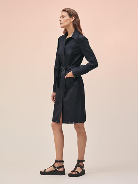 Hermès Shirt dress with stud detail