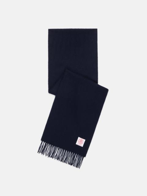 J. PRESS MADE-IN-ENGLAND NAVY MERINO WOOL SCARF