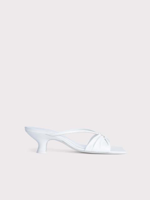 Freya White Grained Leather