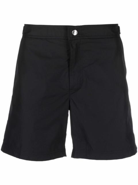 Alexander McQueen slim-fit logo-tape swim shorts
