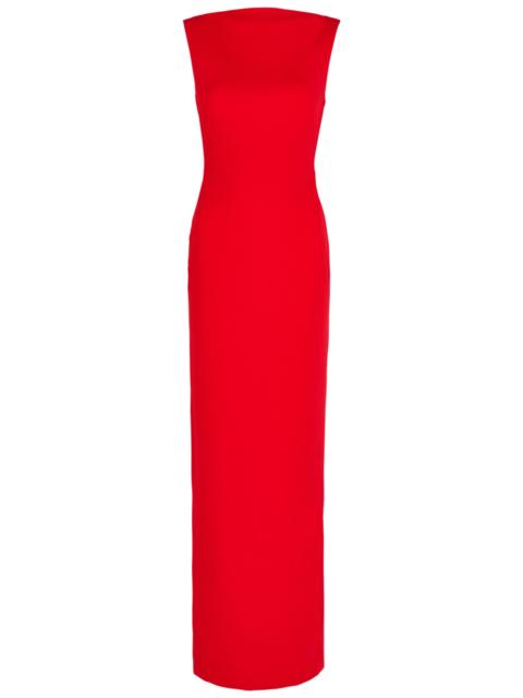 SOLACE LONDON Solace London Imogen Open-back Crepe Maxi Dress