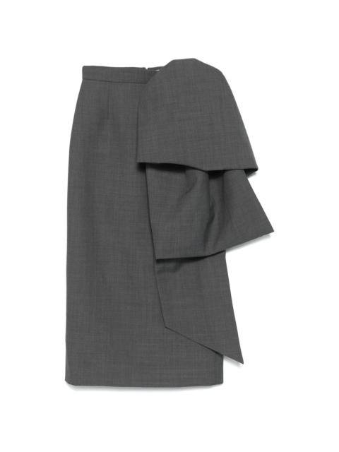 SHUSHU/TONG bow-detailed midi skirt