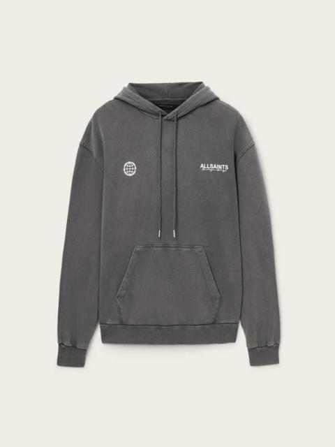 ALLSAINTS EMBLEM OVERSIZED COTTON HOODY