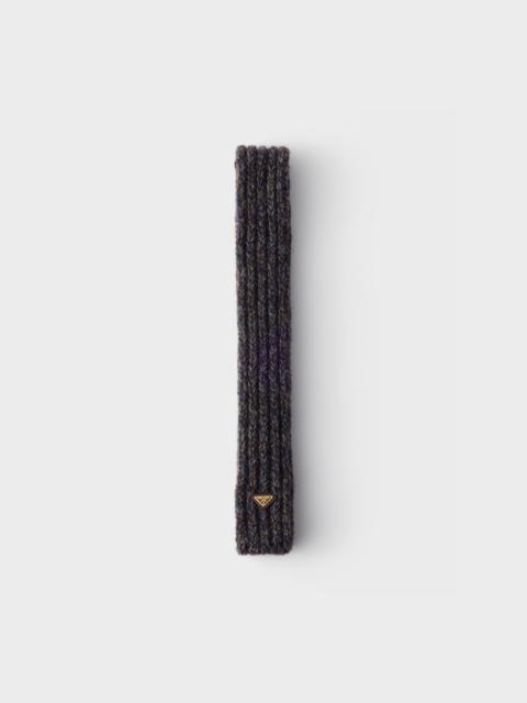 Prada Wool and mouliné cashmere scarf