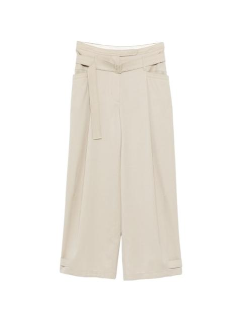 LOW CLASSIC buckle belt trousers