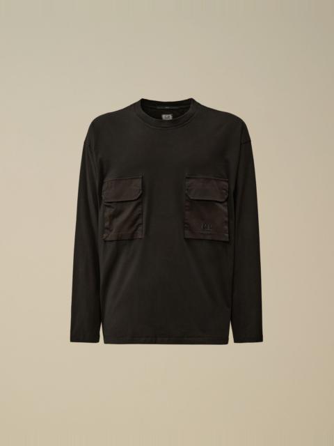 Brushed Jersey Mixed Boxy Longsleeve T-Shirt