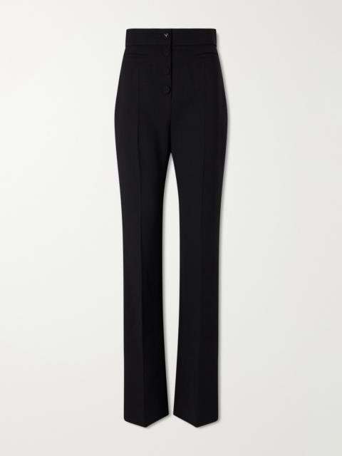 Valentino Straight-leg Wool Crepe Pants