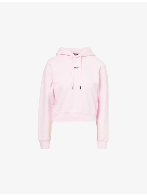 Le Hoodie Grosgrain-Tab Cotton-Jersey Hoody